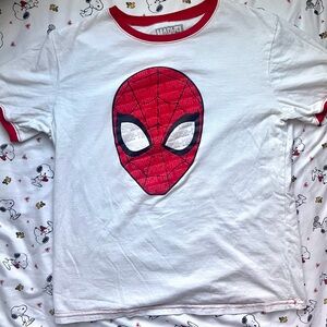 White Spiderman baby tee